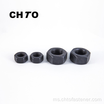 DIN 555 Gred 8 Hexagon Nuts Black Oxide Finish